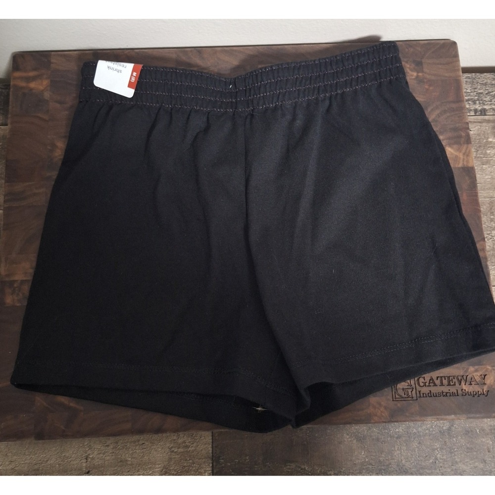 Wonder Nation Girls M 8 Black Tough Shorts Elastic Waist Pull On‎ Athletic
